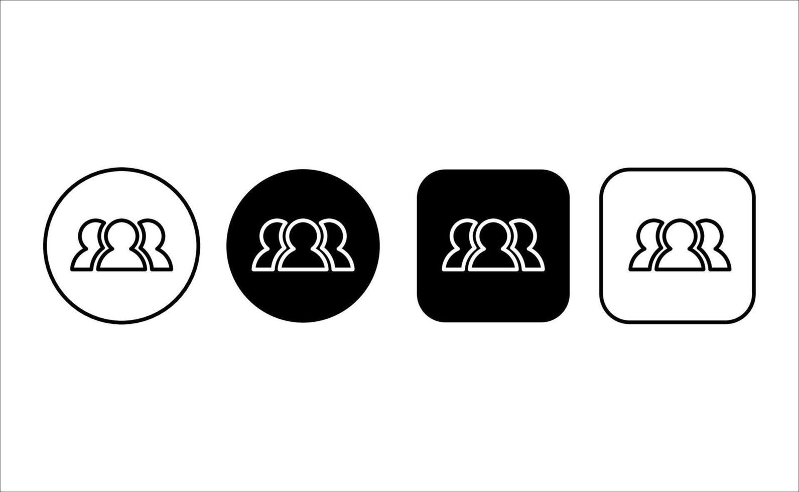 Profile silhouette collection for website. Buttons with people silhouettes vector