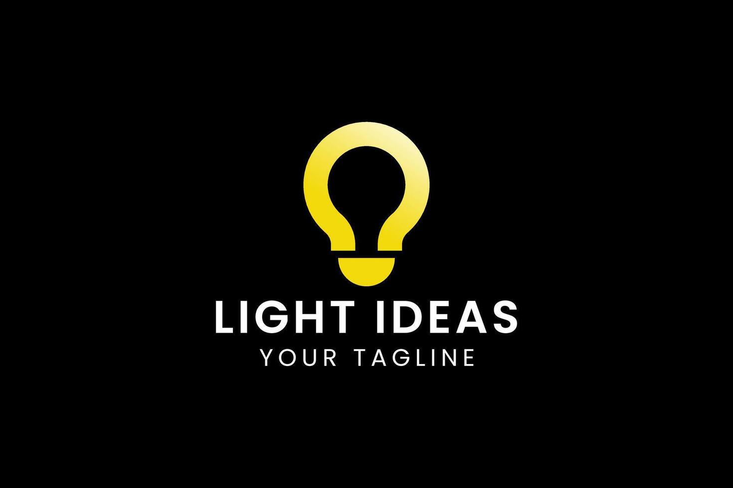 Bold, clean light bulb design for idea-focused brands. Suitable for consulting, media, or tech firms. vector