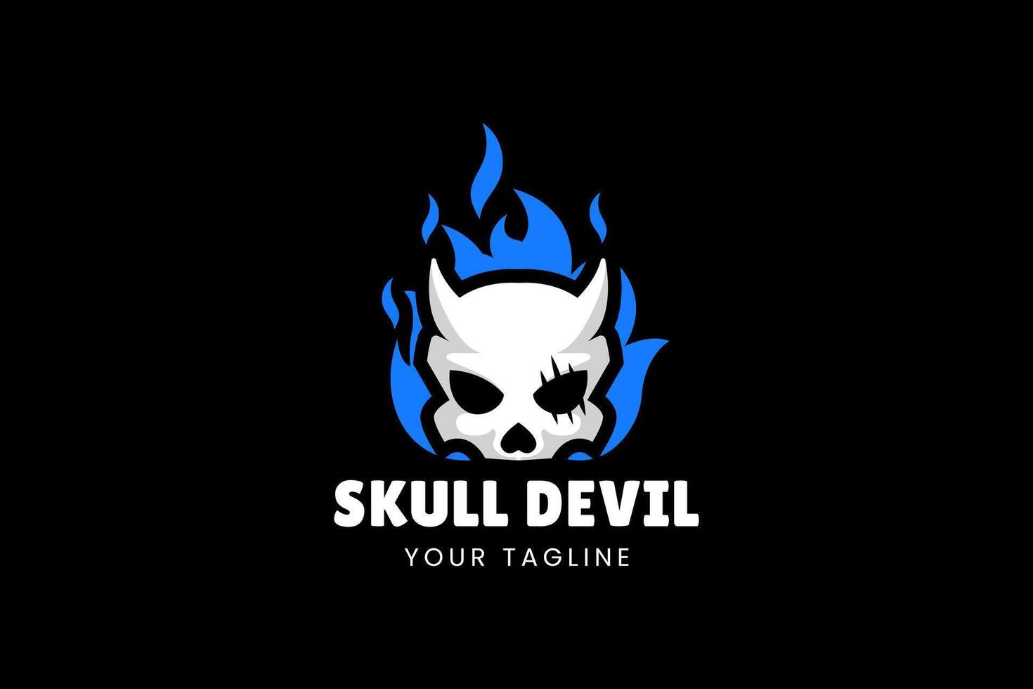 Dark skull with modern style. Ideal for techwear, cyberpunk, or Halloween themes. vector