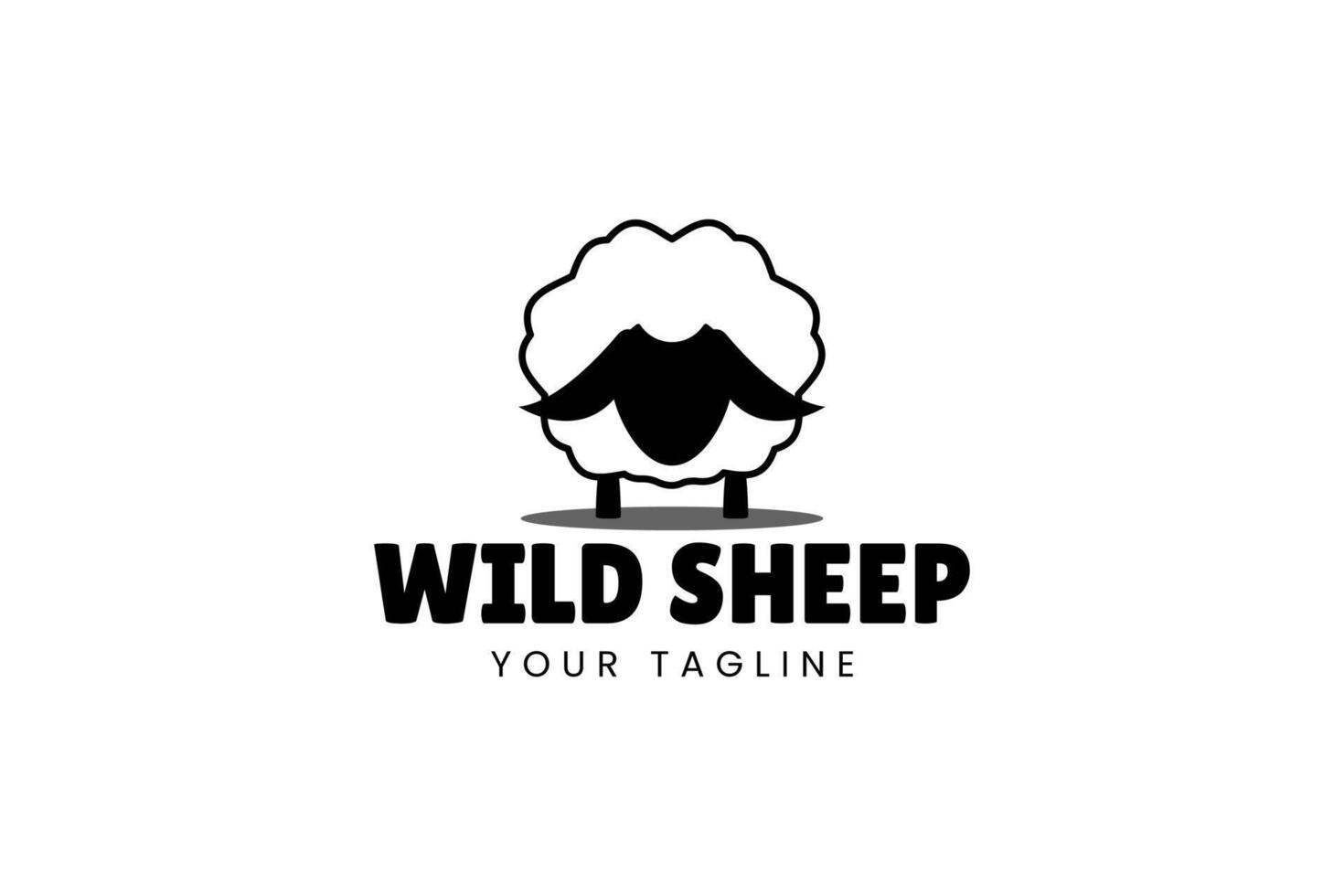 Stylized sheep logo for logos, mascots, or farm-based industries. Clean and versatile. vector