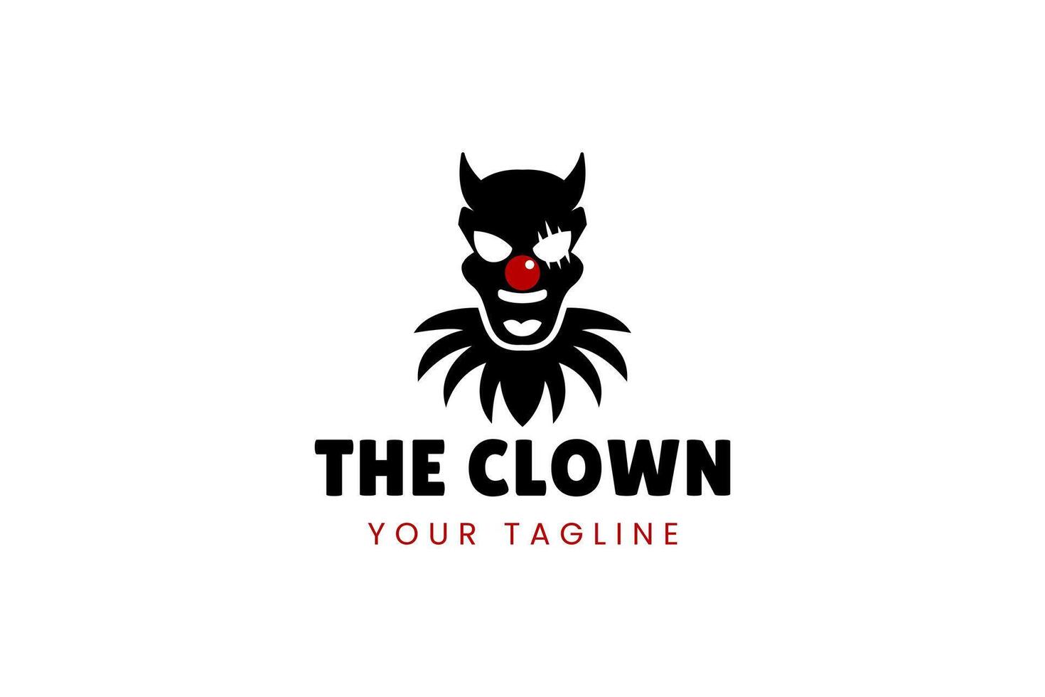 Funny and bold clown character logo. Use for kids events, games, or entertainment business. vector