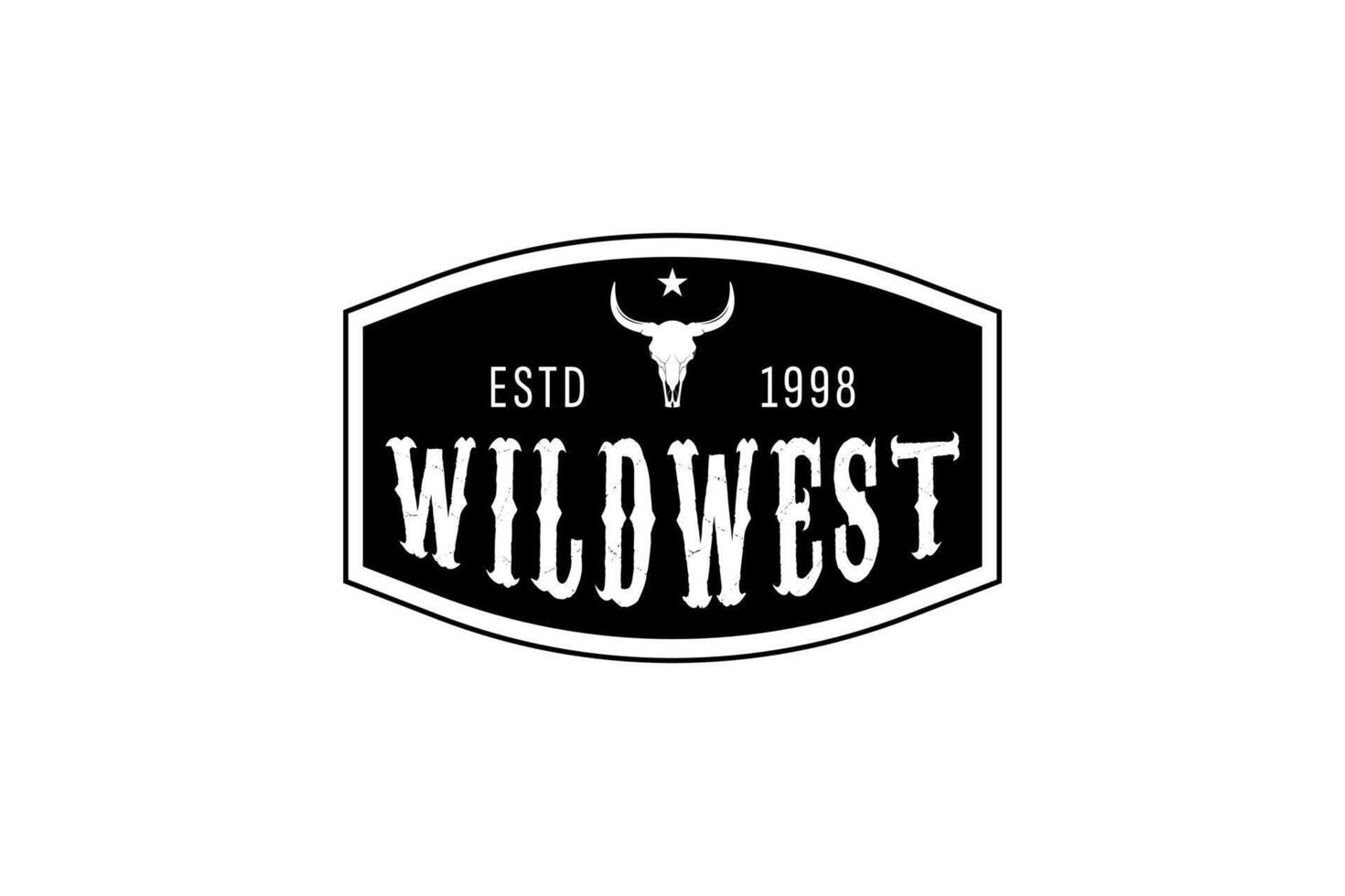 Retro Texas Trail logo with authentic wild west feel. Ideal for bar, saloon, or western-themed shops. vector