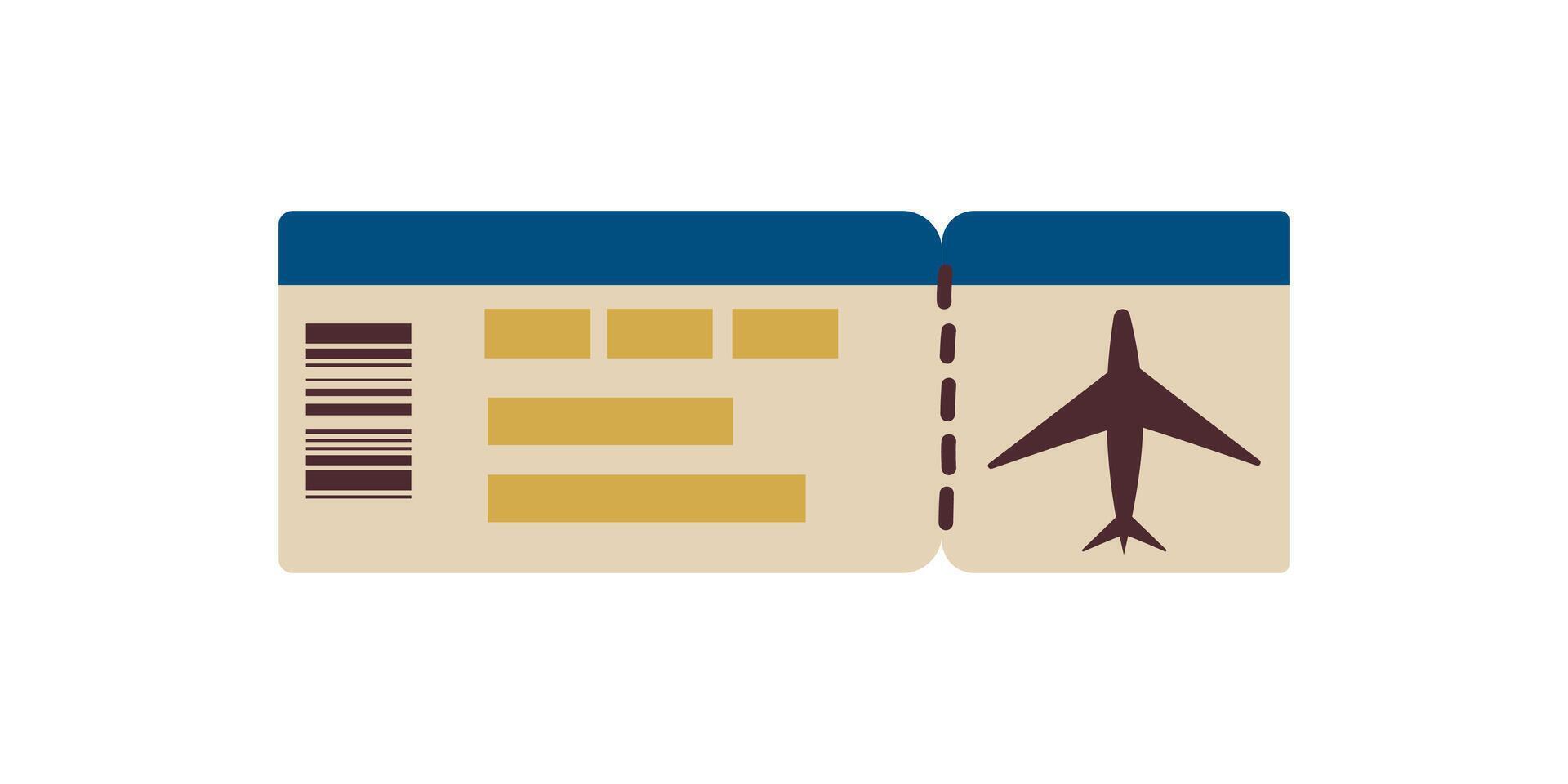 Airplane tickets. Boarding pass tickets template. Plane tickets pictogram. Airline boarding pass template. Air ticket icon. 10 eps. vector
