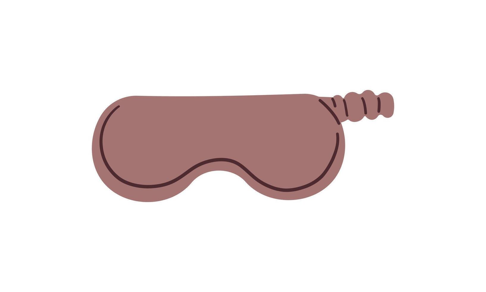 Eye mask icon. Sleeping mask. icon isolated on white background. Travel basic kit , hand drawn flat illustration . vector