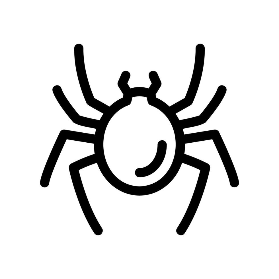 Outline icon of an eight legged spider creature vector