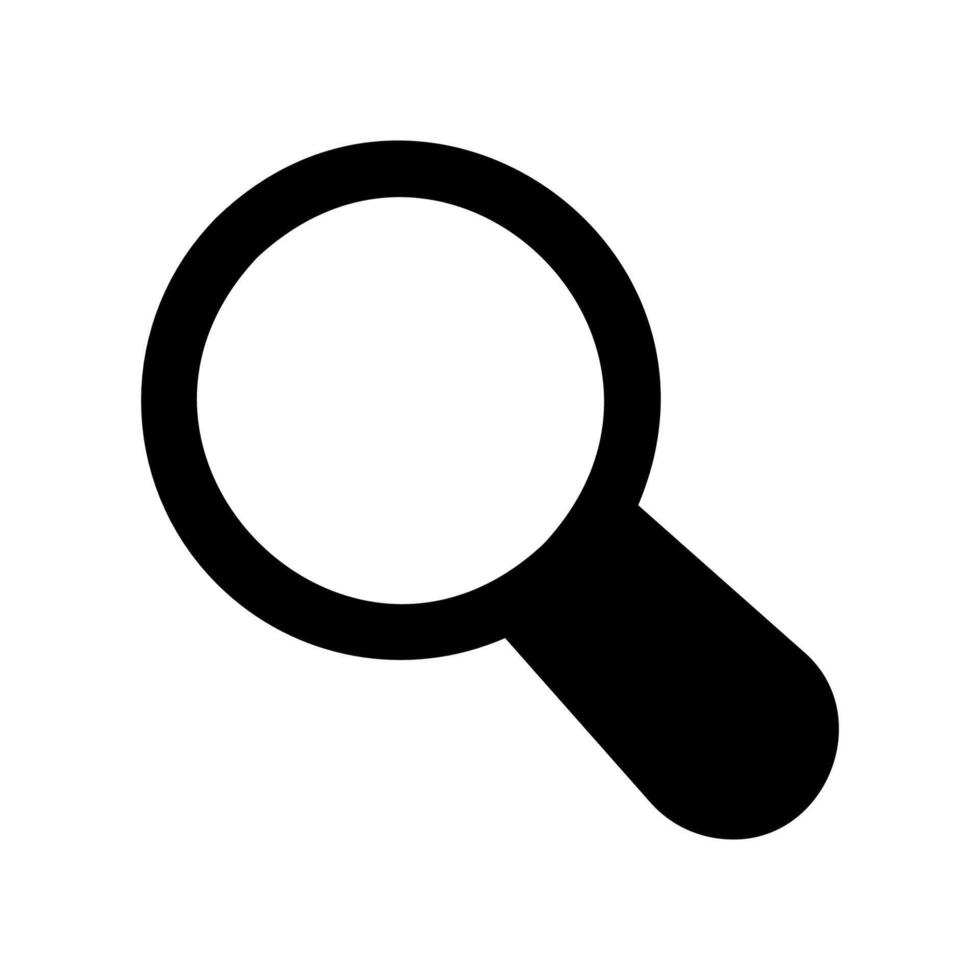 Simple Magnifying Glass Icon for Search and Exploration vector