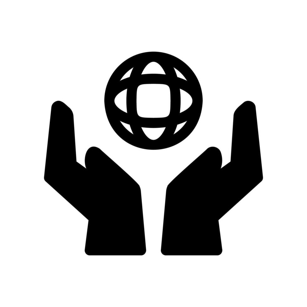 Protecting the World with Gentle Cupped Hands vector