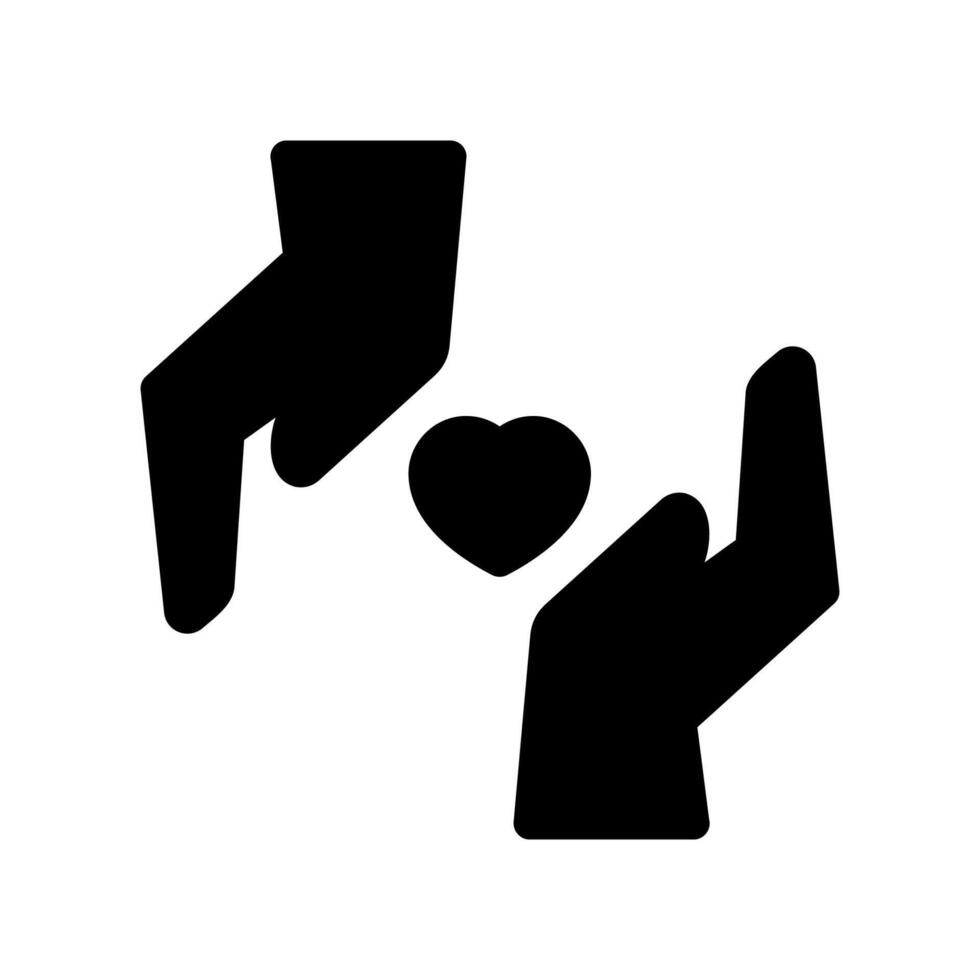 Icon Representing Care, Support, and Generous Donation vector
