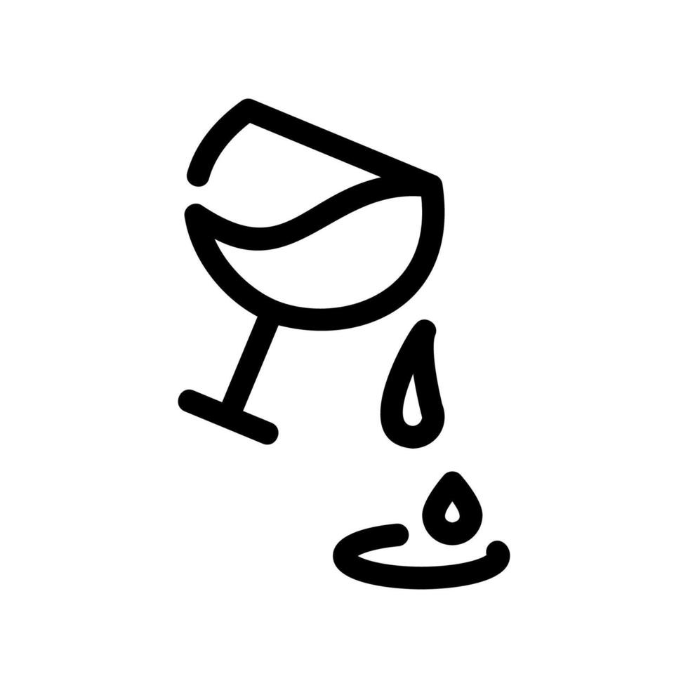 Conceptual Icon of Liquid Loss or Waste from Tilted Drink vector