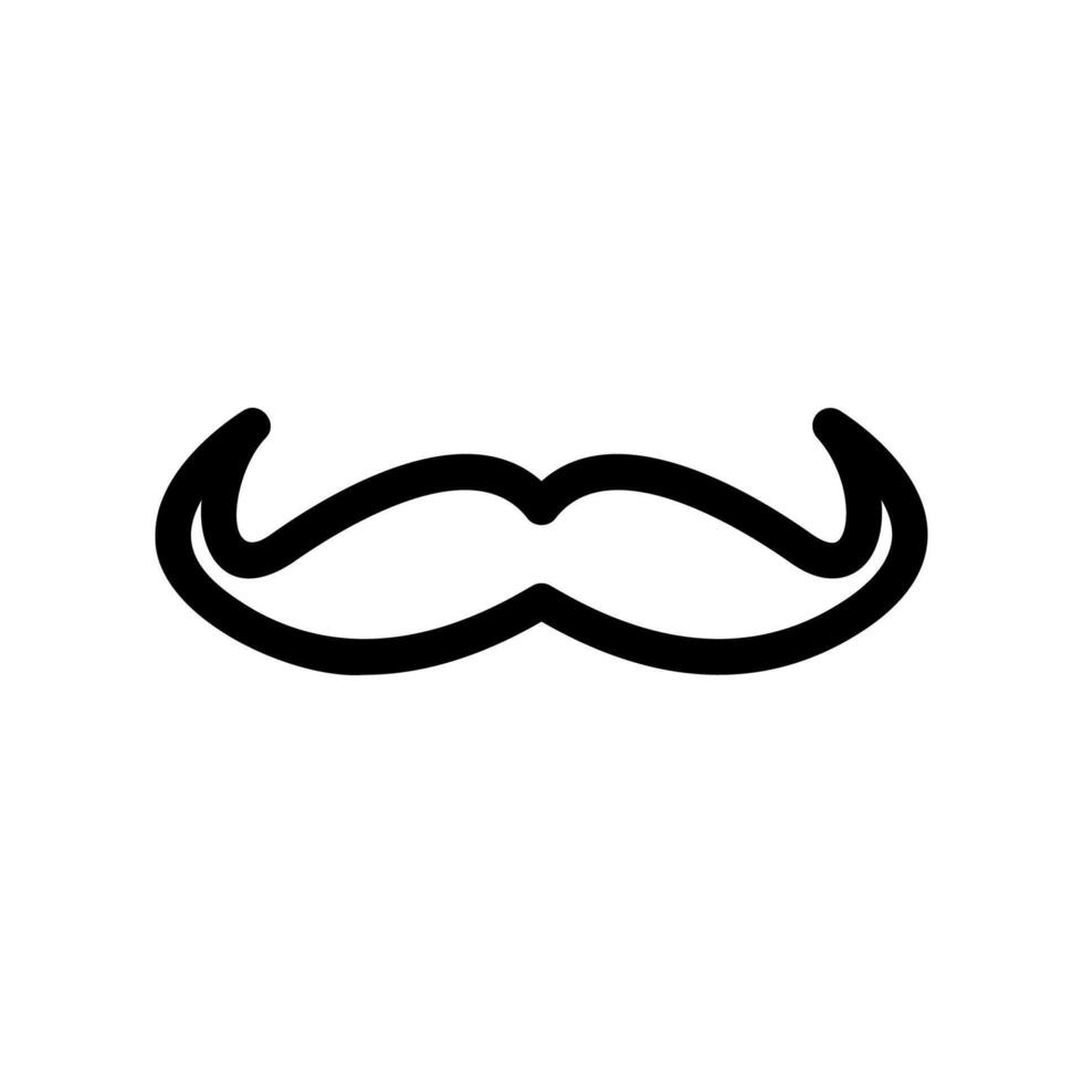 Stylized Outline Drawing of Facial Hair Above the Lip vector