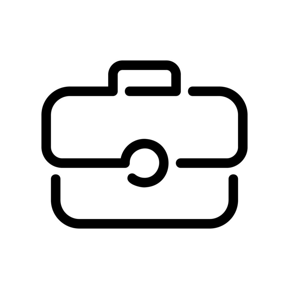 Graphic Icon of a Classic Briefcase or Business Bag vector