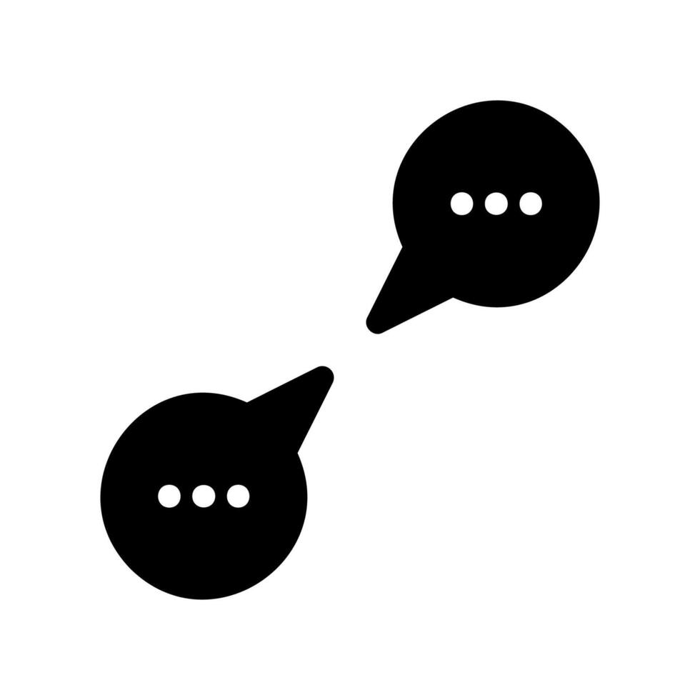 Two Chat Bubbles Connected by Line Icon for Direct Message vector