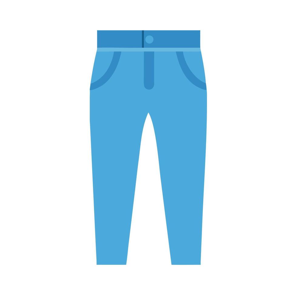 Flat blue jeans icon vector