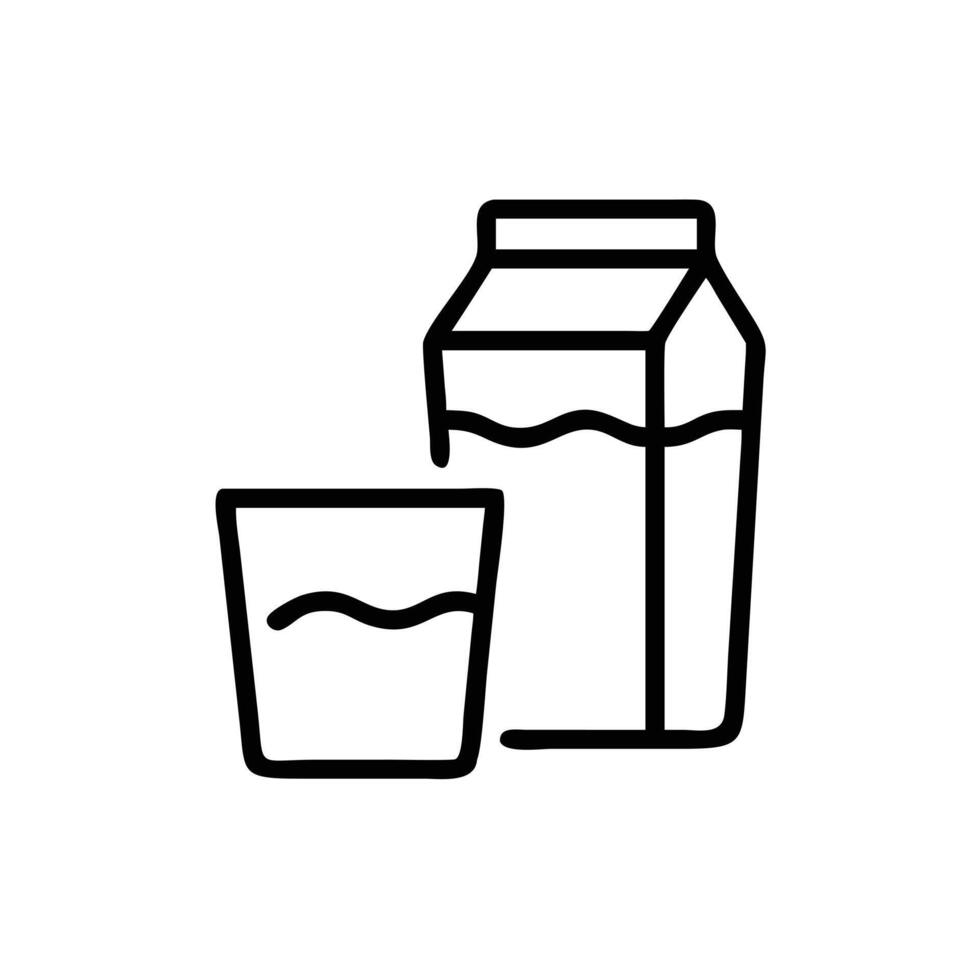 Hand drawn buttermilk icon concept vector