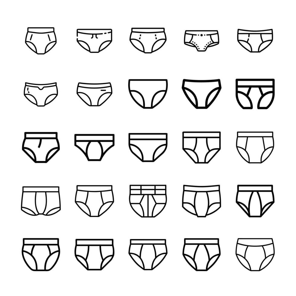 Drawing brief icon set vector