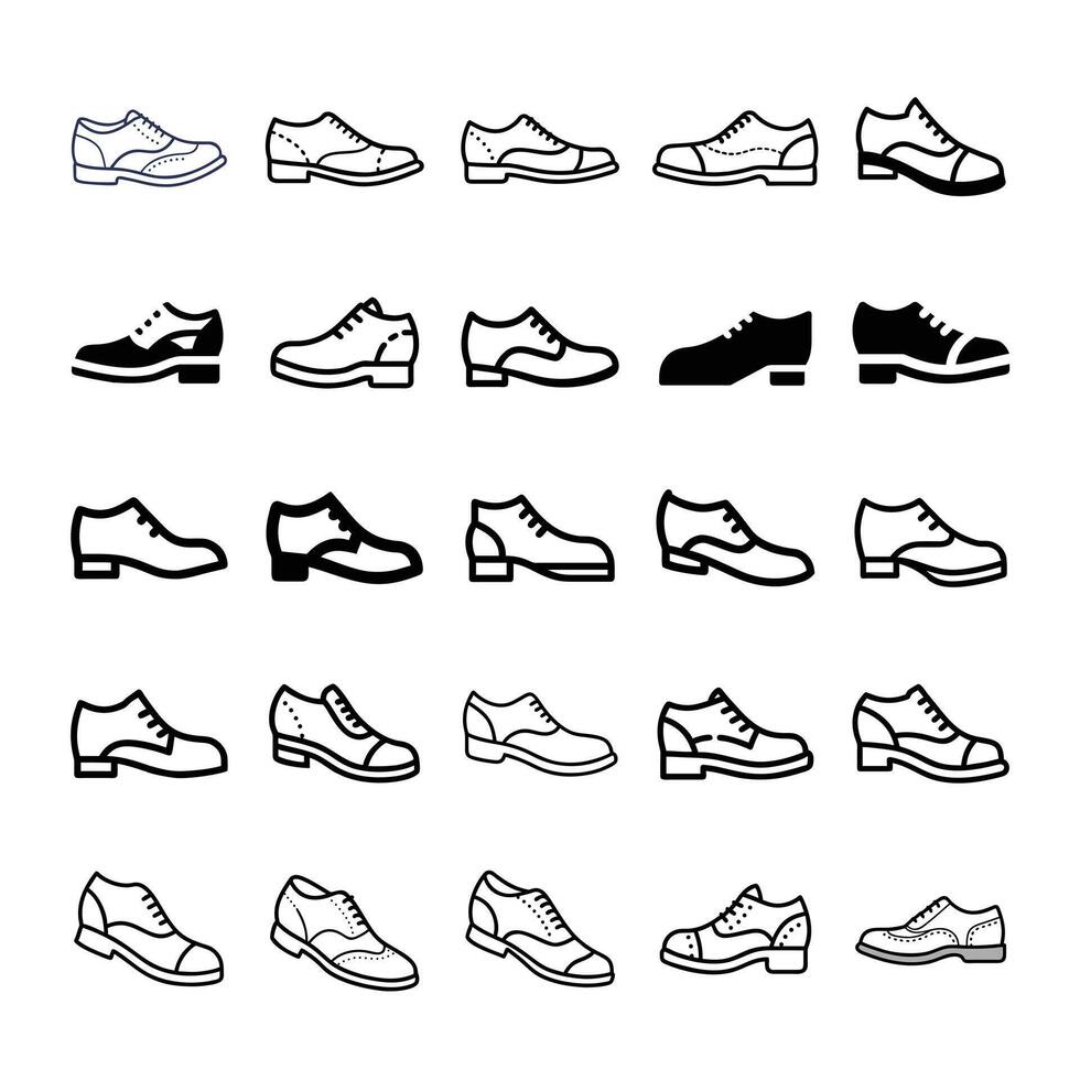 Shoes icon set vector