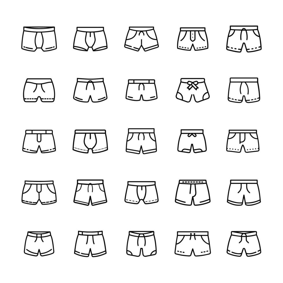 Brief icon set concept vector
