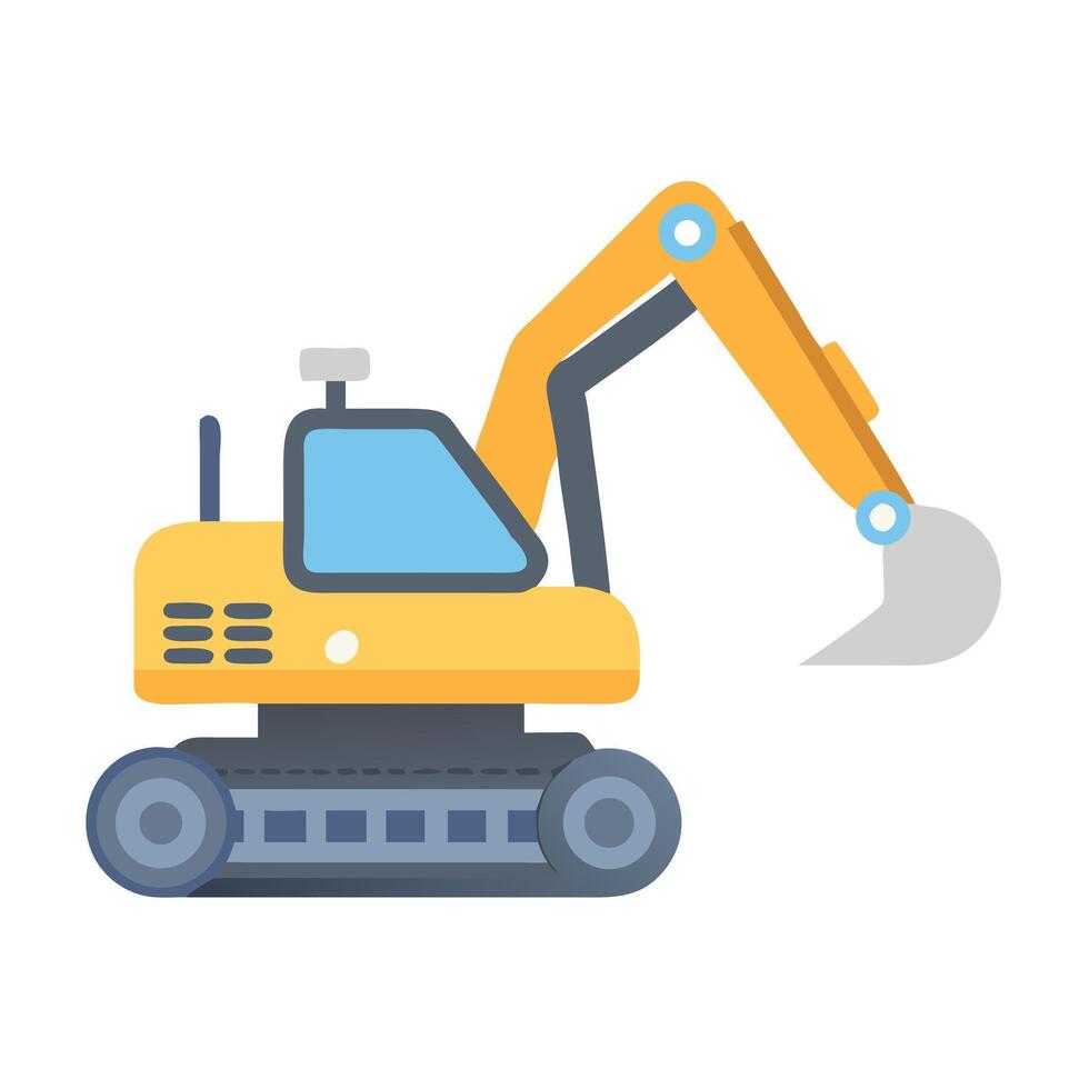 Backhoe icon concept vector