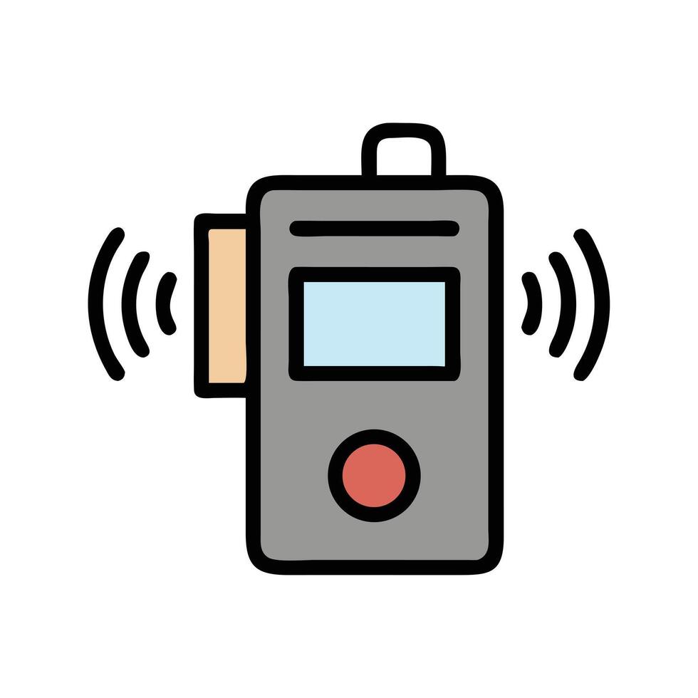 Beeper icon sticker vector