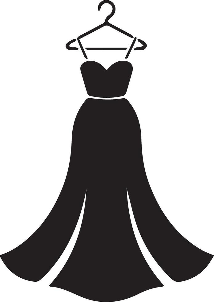 Wedding dress icon. Simple illustration of wedding dress icon for web design vector