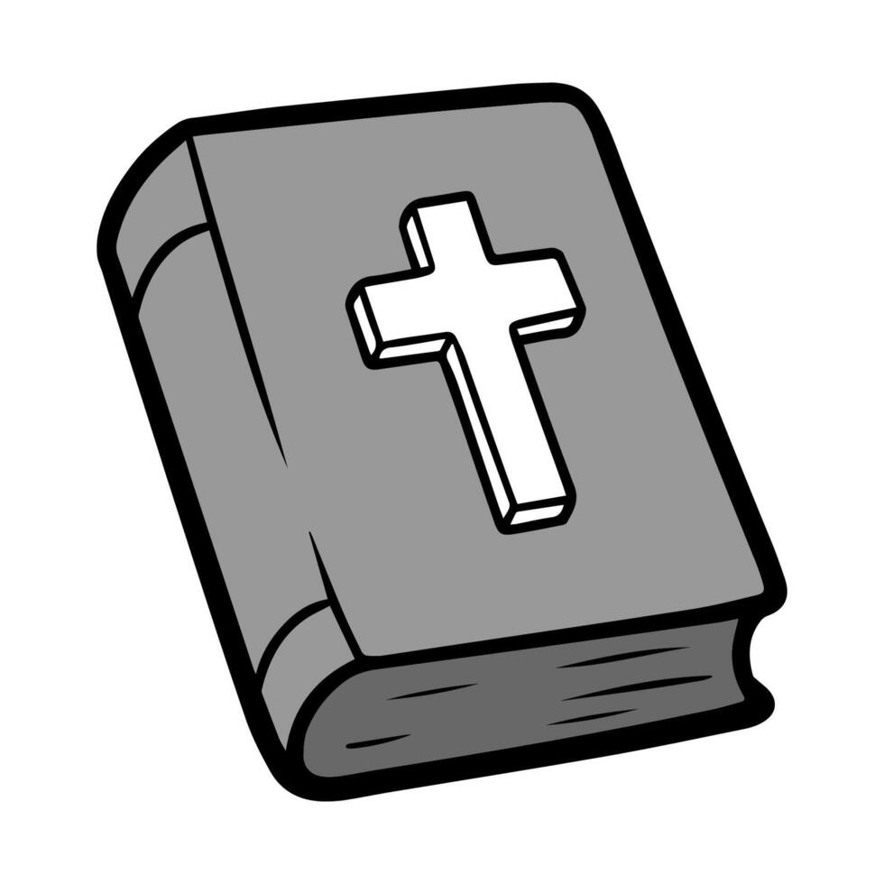 Sacred Text Holy Bible with Christian Cross Symbol vector