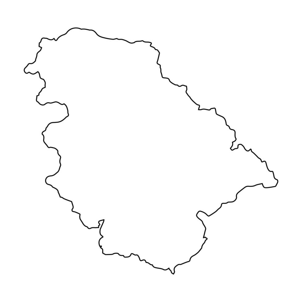 Jammu and Kashmir Outline Map border vector