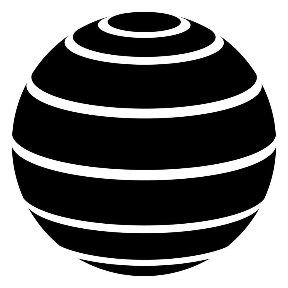 Fitness Ball Exercise, Balance, Strength Training Tool vector
