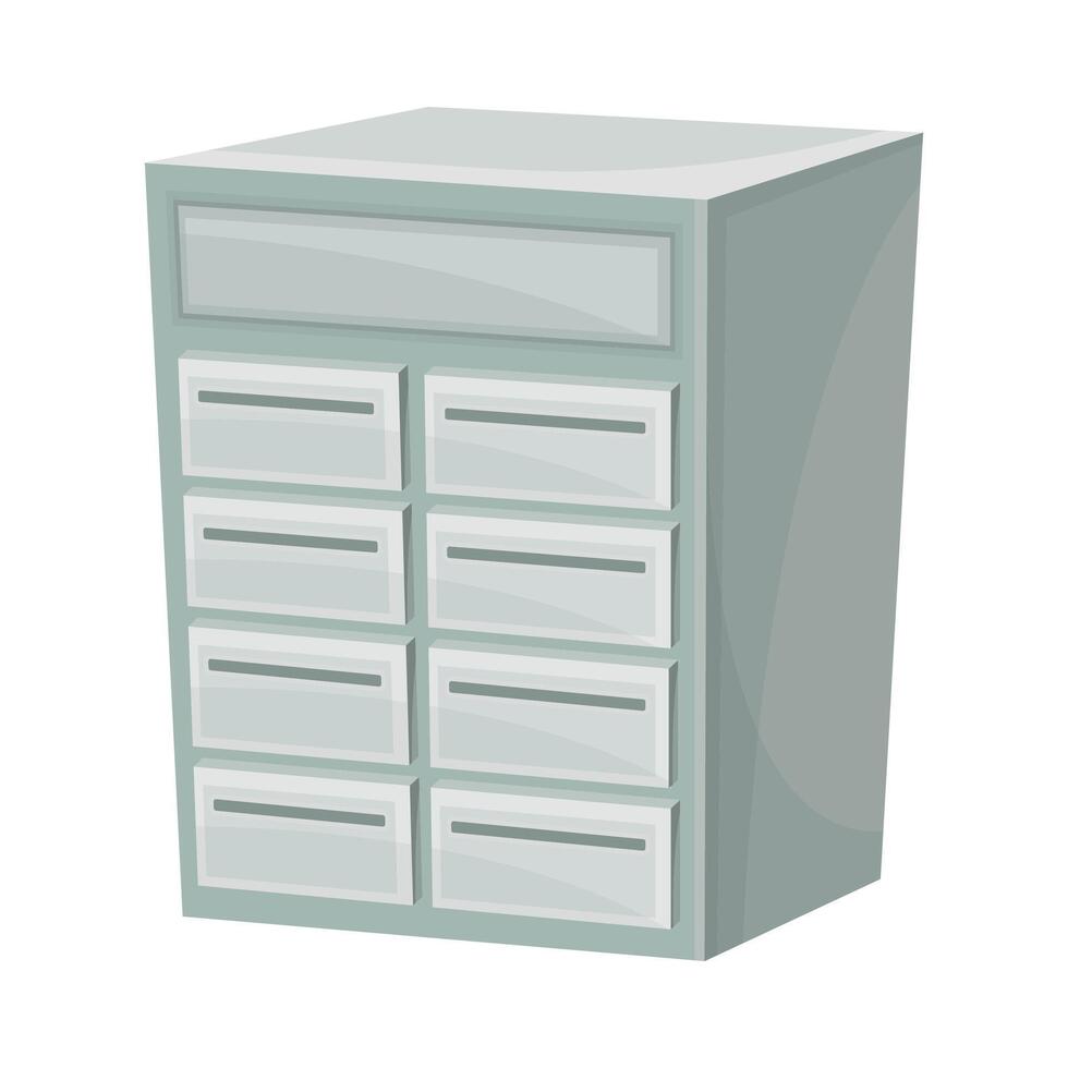 Mailbox for correspondence deliery. Modern post box for paper letters and newspapers flat illustration vector