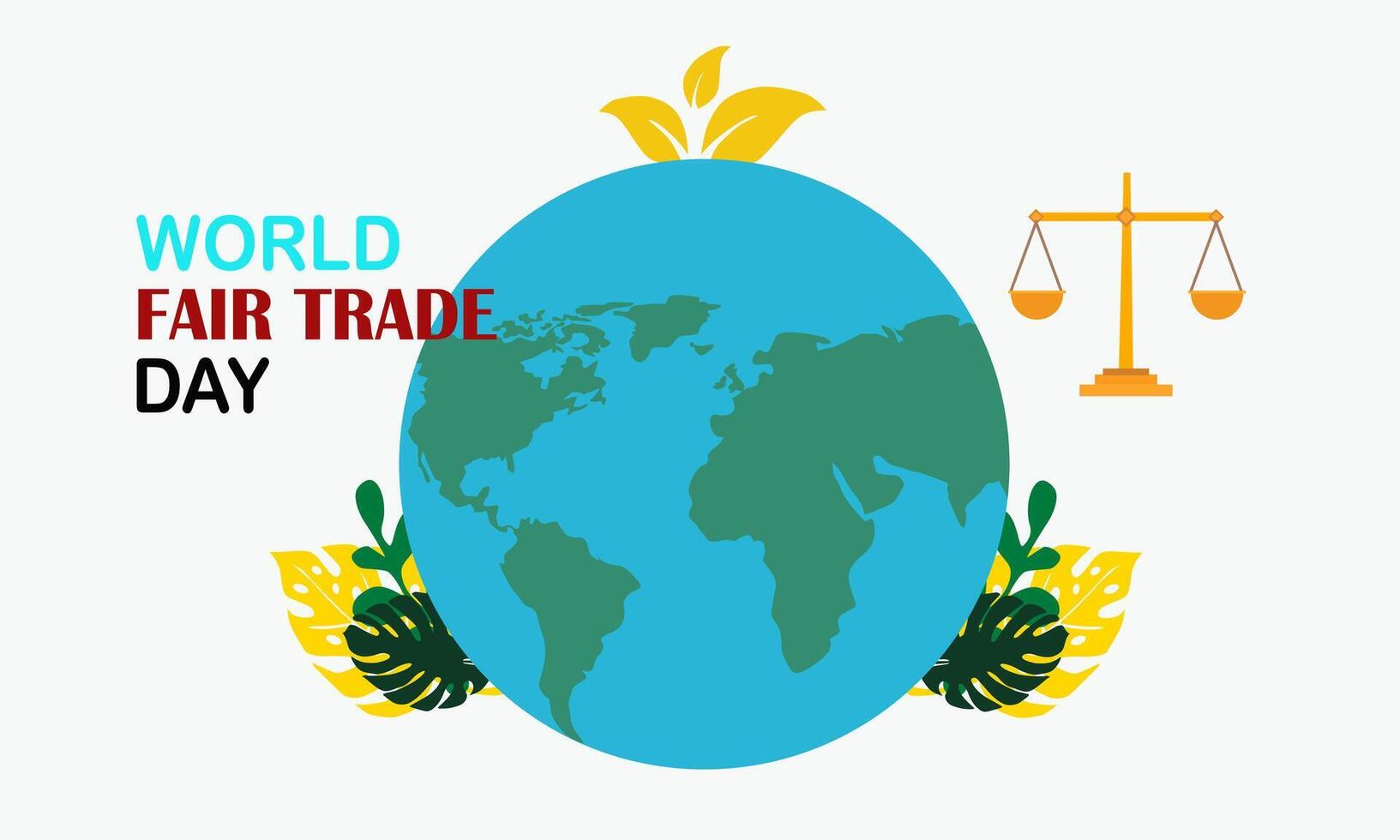 World Fair Trade Day White Background vector