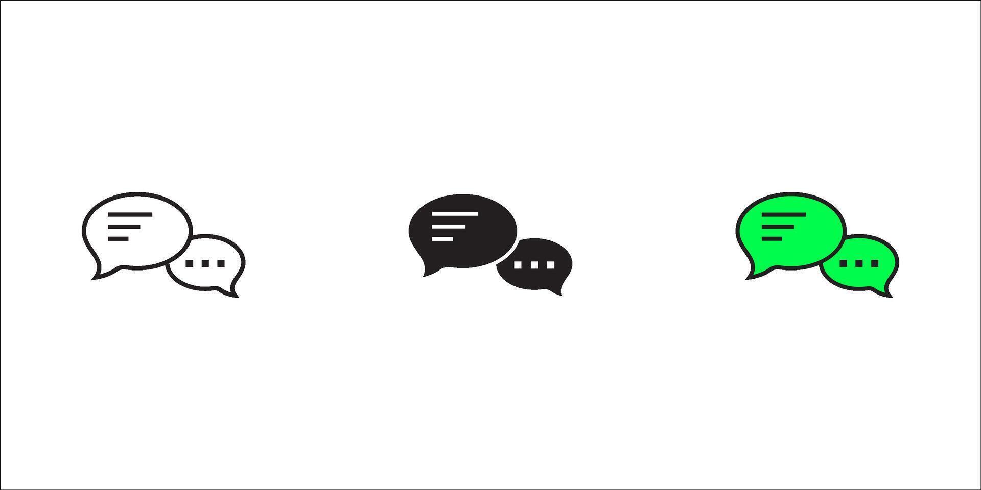 Chat Bubble Icon set. Chat, message, message, sms, chat, chatting, talk line icon illustration vector