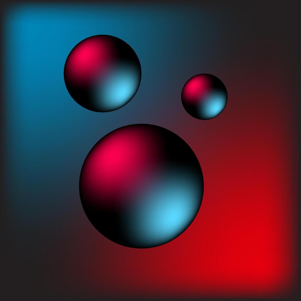 colorful 3d balls isolated on colorful background. EPS 10 vector