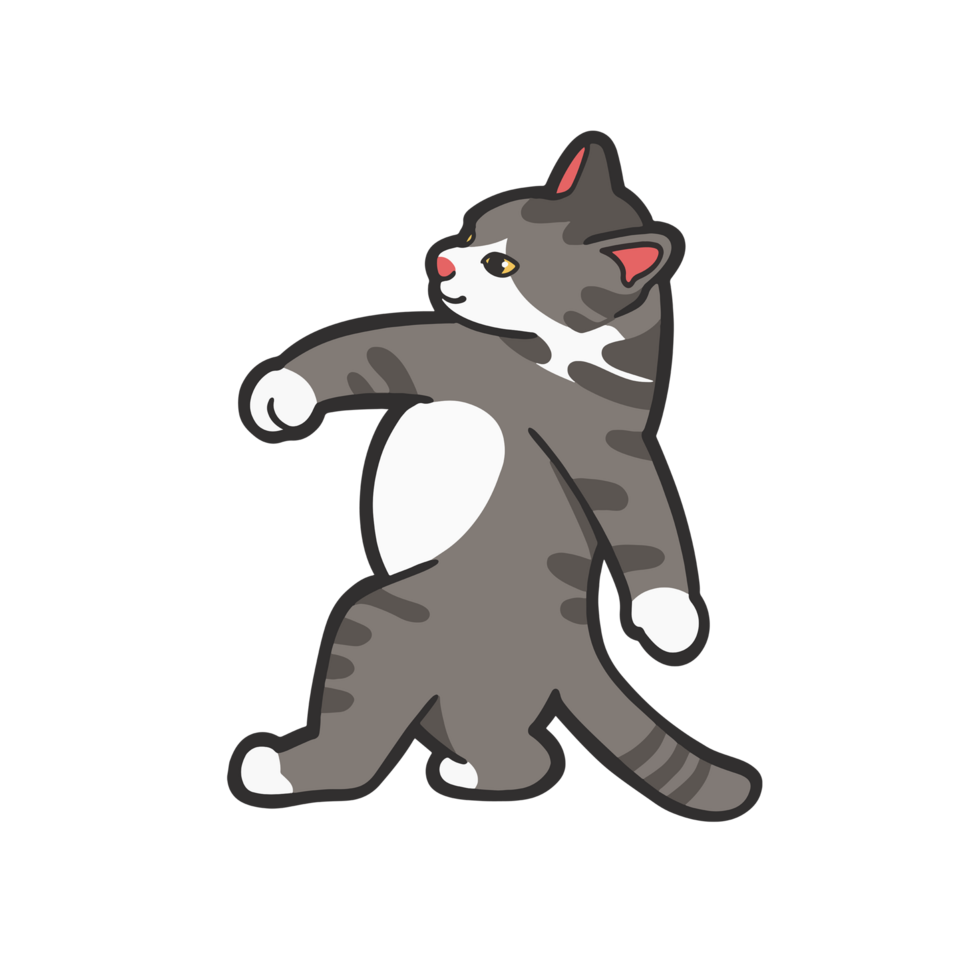Walking Cat Meme Sticker T-shirt Transparent Cute Illustration png