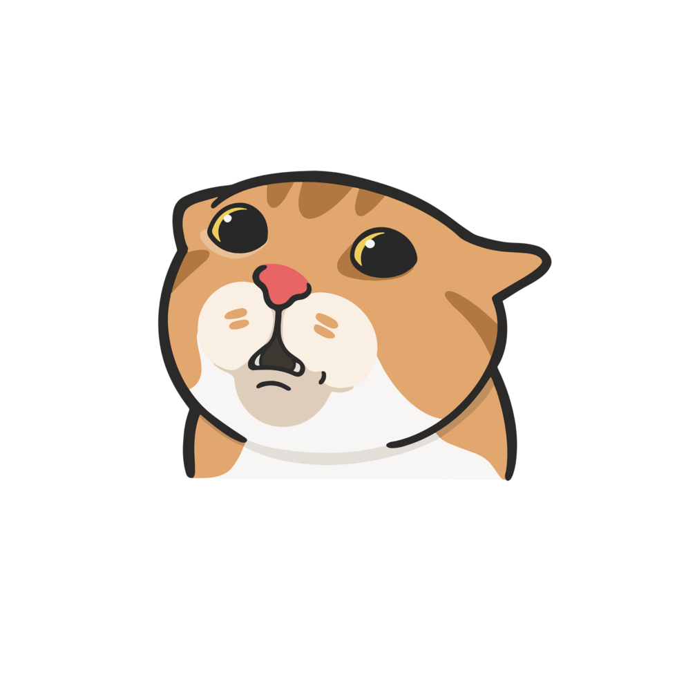Moo Scream Cat Meme Sticker T-shirt Transparent Cute Illustration png