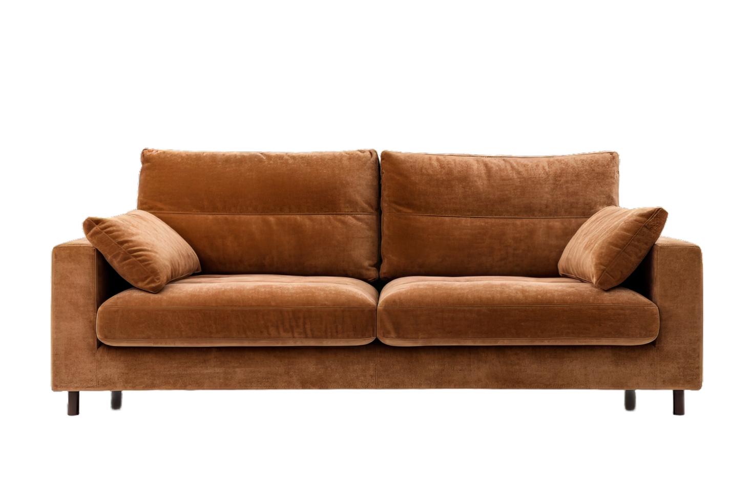A brown sofa for modern interior png
