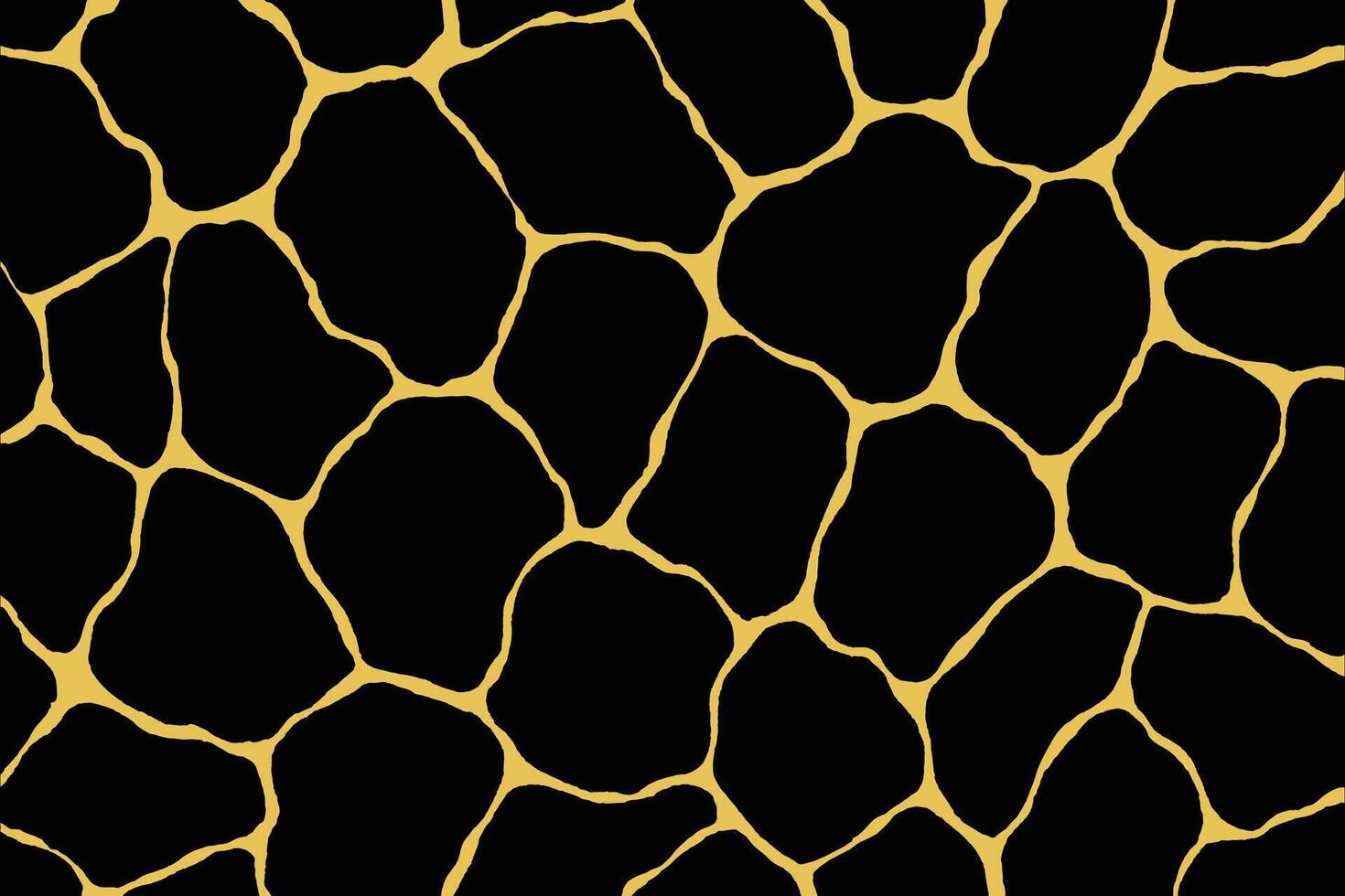 Luxurious Seamless Marble Crack Pattern with Shimmering Gold Lines on Black Background vector