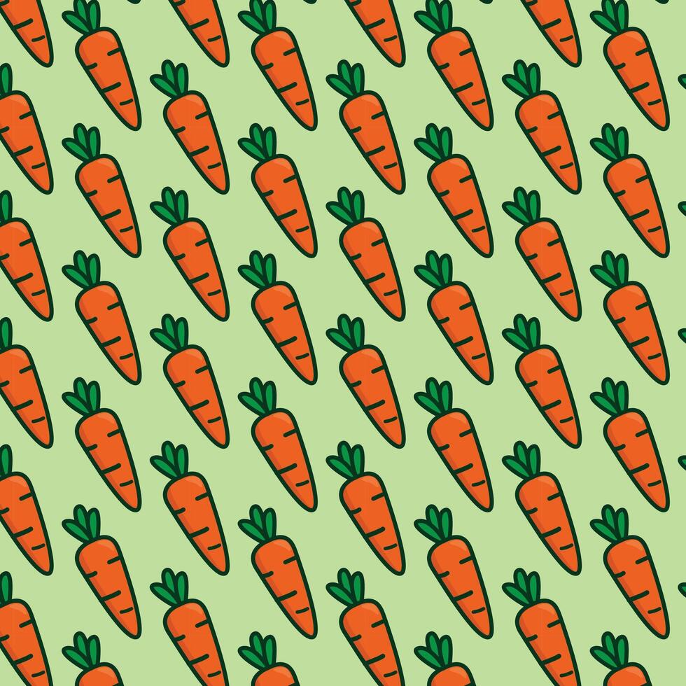 Carrot Vegetable Pattern vector