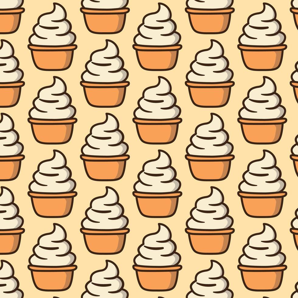 Ice Cream Cup Pattern vector