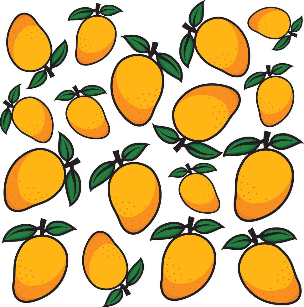 mango pattern background vector