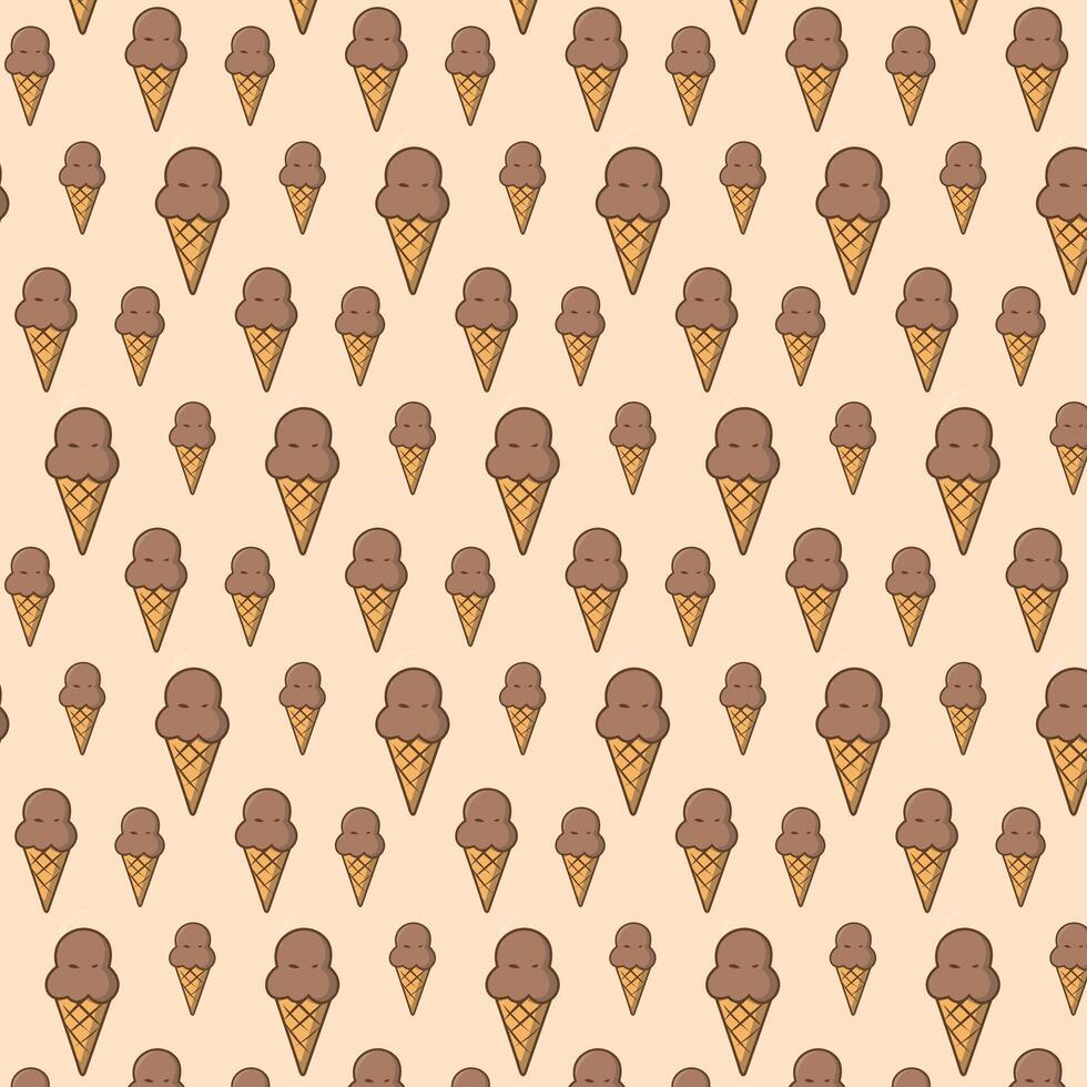 Ice Cream Choco Pattern vector