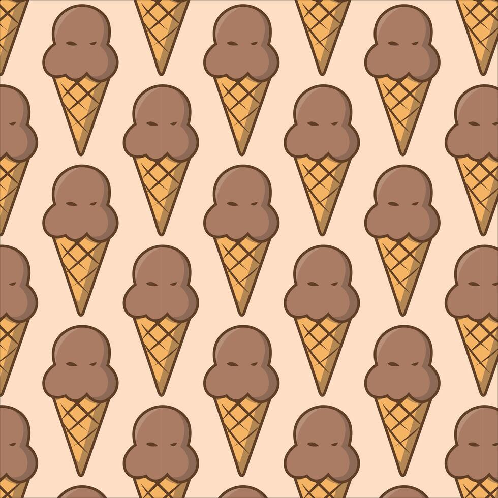 Choco Ice Cream Pattern vector