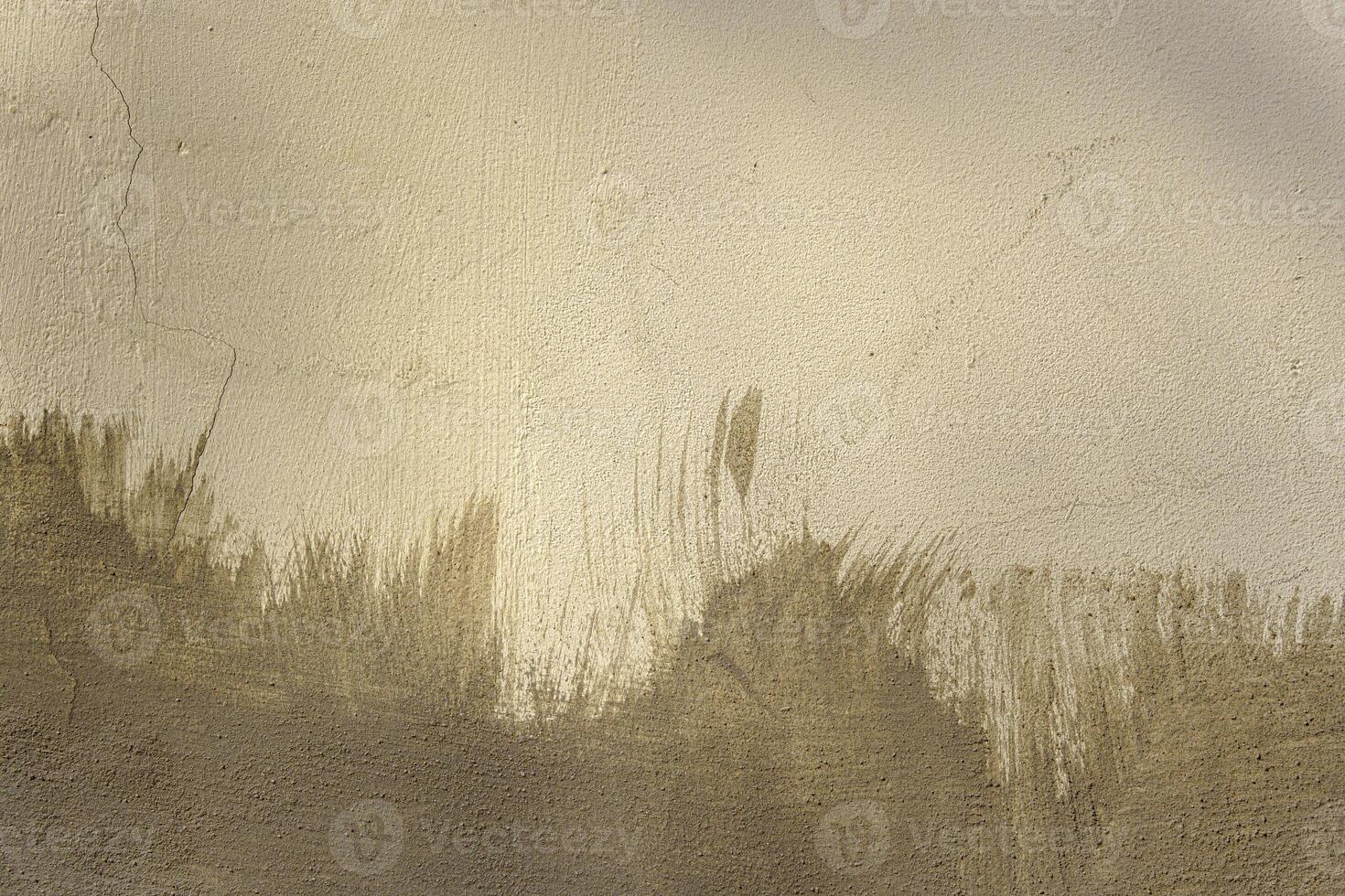 A wall with a brownish color and some white spots. The wall is covered with some kind of paint photo