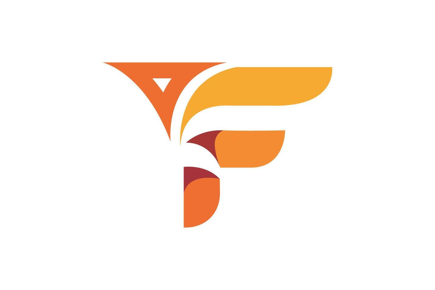 F letter Fly wings logo vector