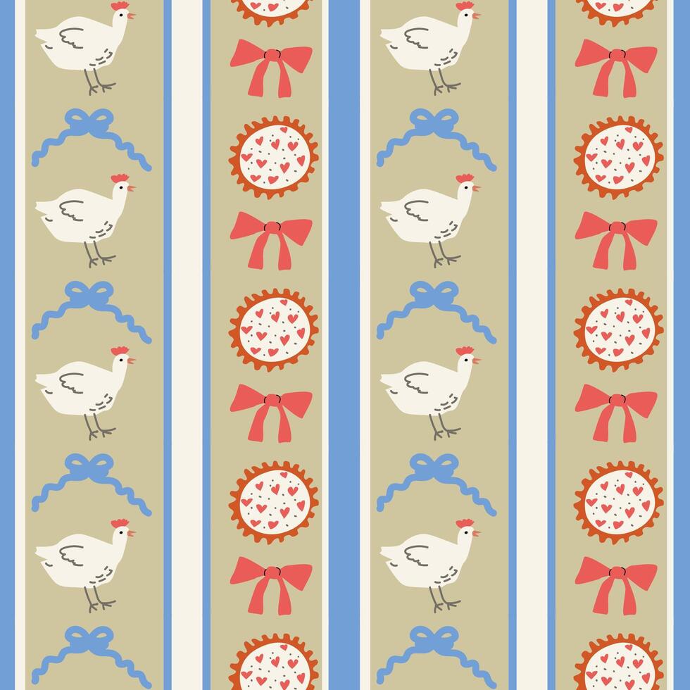 Charming cottage decor patterns for creative designs and crafts vector