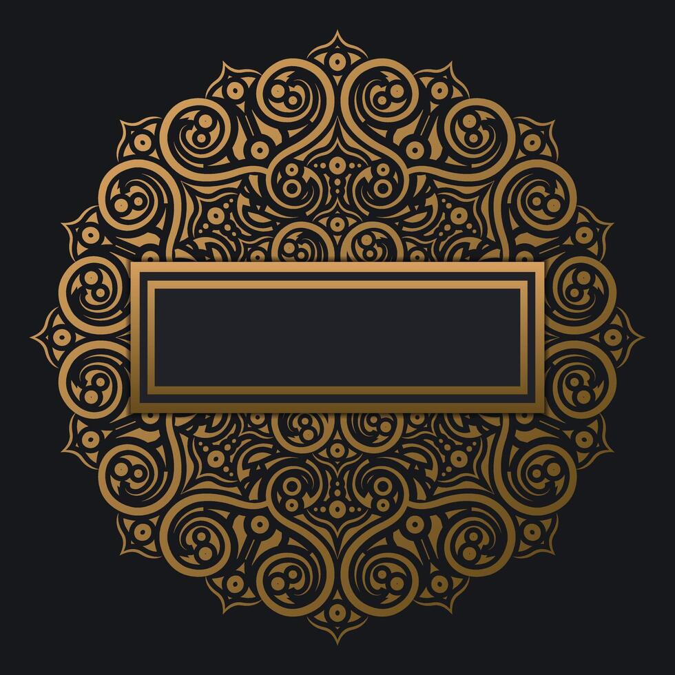 Luxury gold artcalligraphy ornament frame line design vector