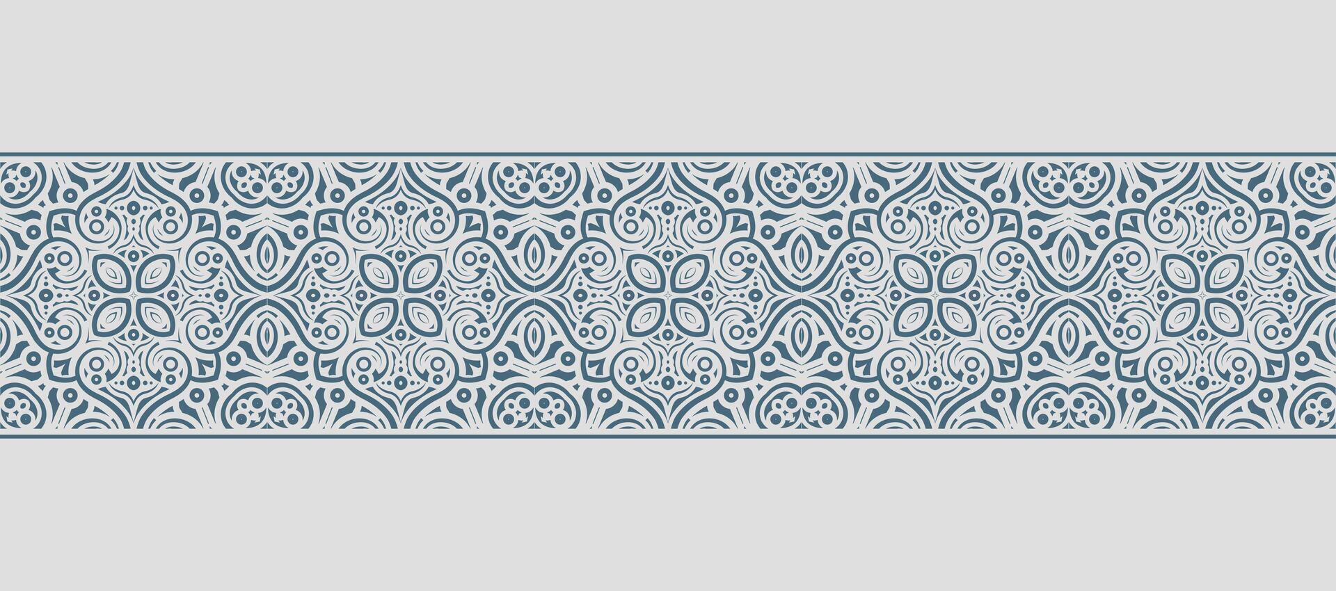 ornament style ethnic seamless border design vector