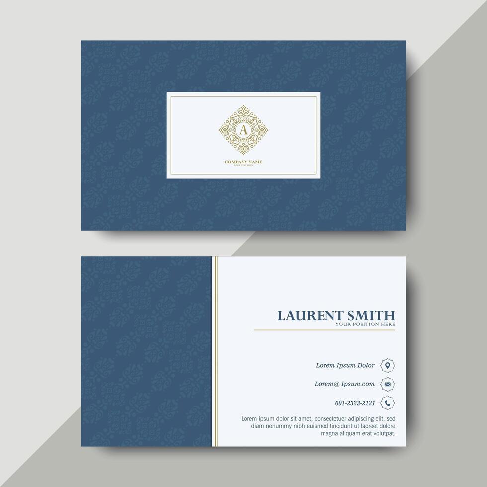 patterned business card template and logo vector
