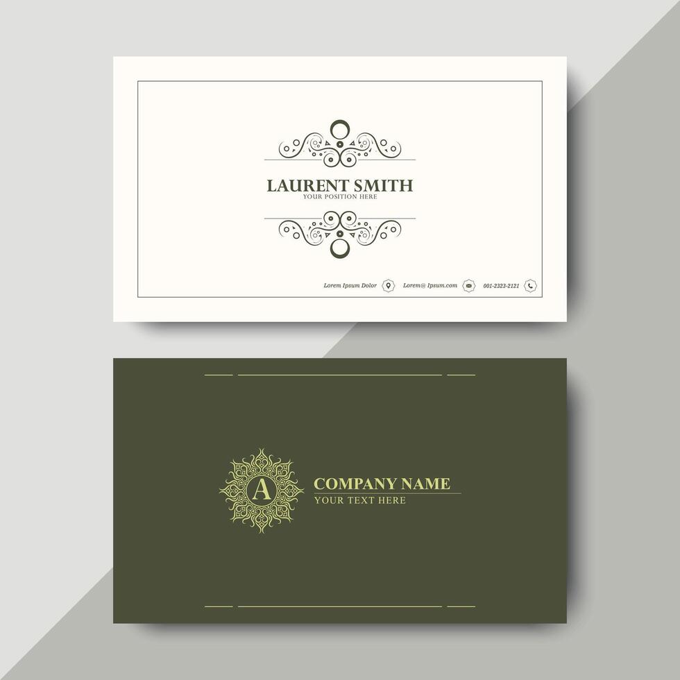 business ornamental logos and business cards template vector