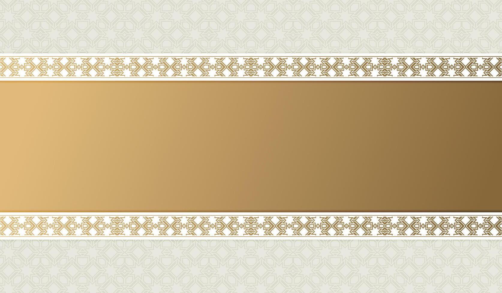 elegant islamic Arabic Ornament Border Arabesque Pattern Background vector
