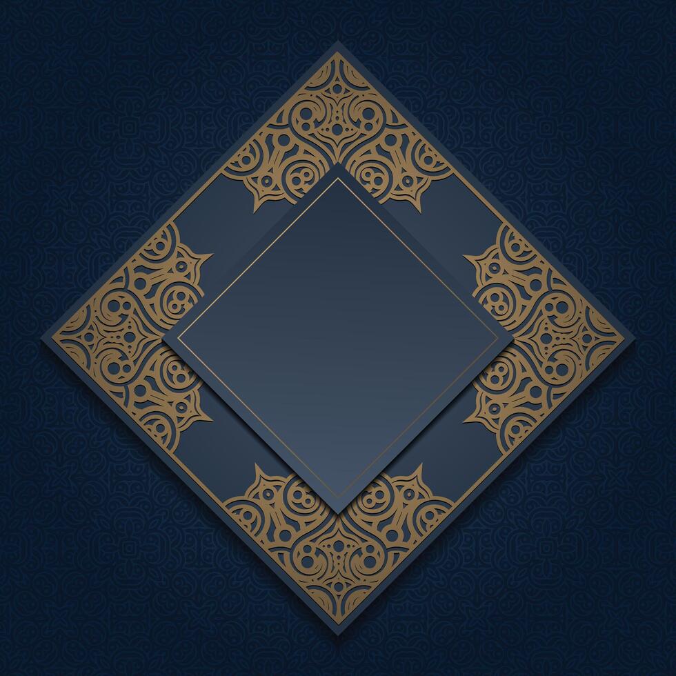 Luxury art ornament greeting card design vector