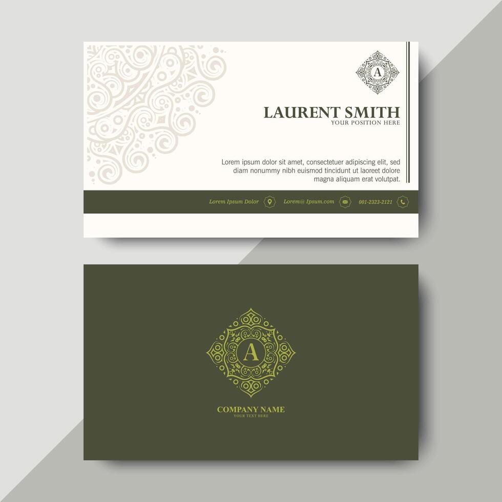 ornamental logos and business card vector